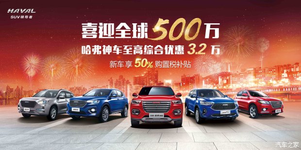 至高综合优惠3.2万 新车享购置税减半 哈弗SUV年底要卖疯了_图片新闻