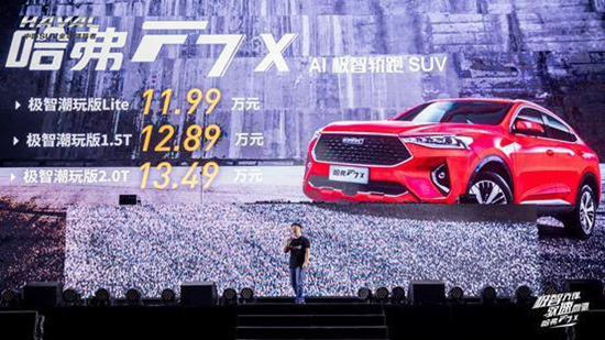 为90后量身打造的AI极智轿跑SUV哈弗F7x，销量值得期待！_图片新闻