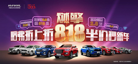 半价秒杀 多重钜惠 哈弗818购车节邀你参团购神车_图片新闻