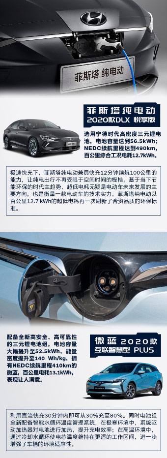 菲斯塔纯电动 2020款DLX 悦享版和微蓝 2020款互联智慧型 PLUS