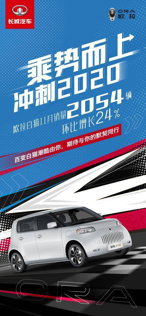 欧拉白猫11月畅销超2000台！