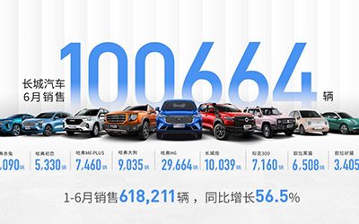 加速低碳转型 引领智能升级 长城汽车2021上半年实现销量61.8万_图片新闻