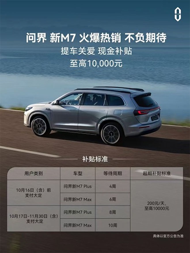 鸿蒙智行引领未来 问界新M7创下销售新纪录