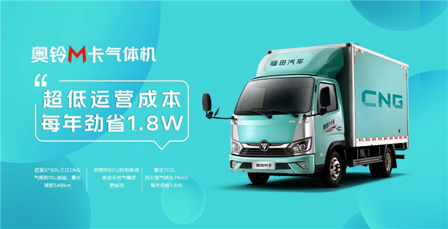 开启省钱“狂飙”模式  奥铃M卡CNG卷出新价值