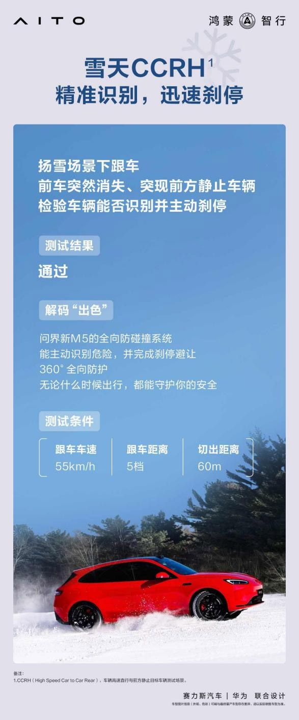 问界新M5雪天CCRH测试