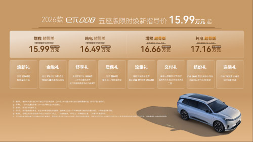 多重福利焕新 东风奕派2026款eπ008五座版15.99万起 
