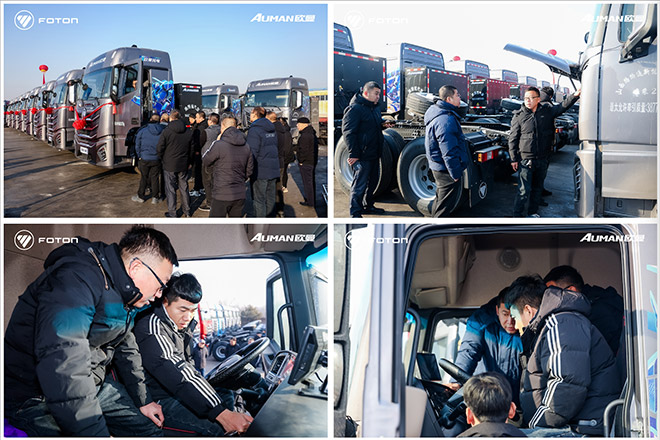 欧曼星翼新能源牵引车交付山西物流60台